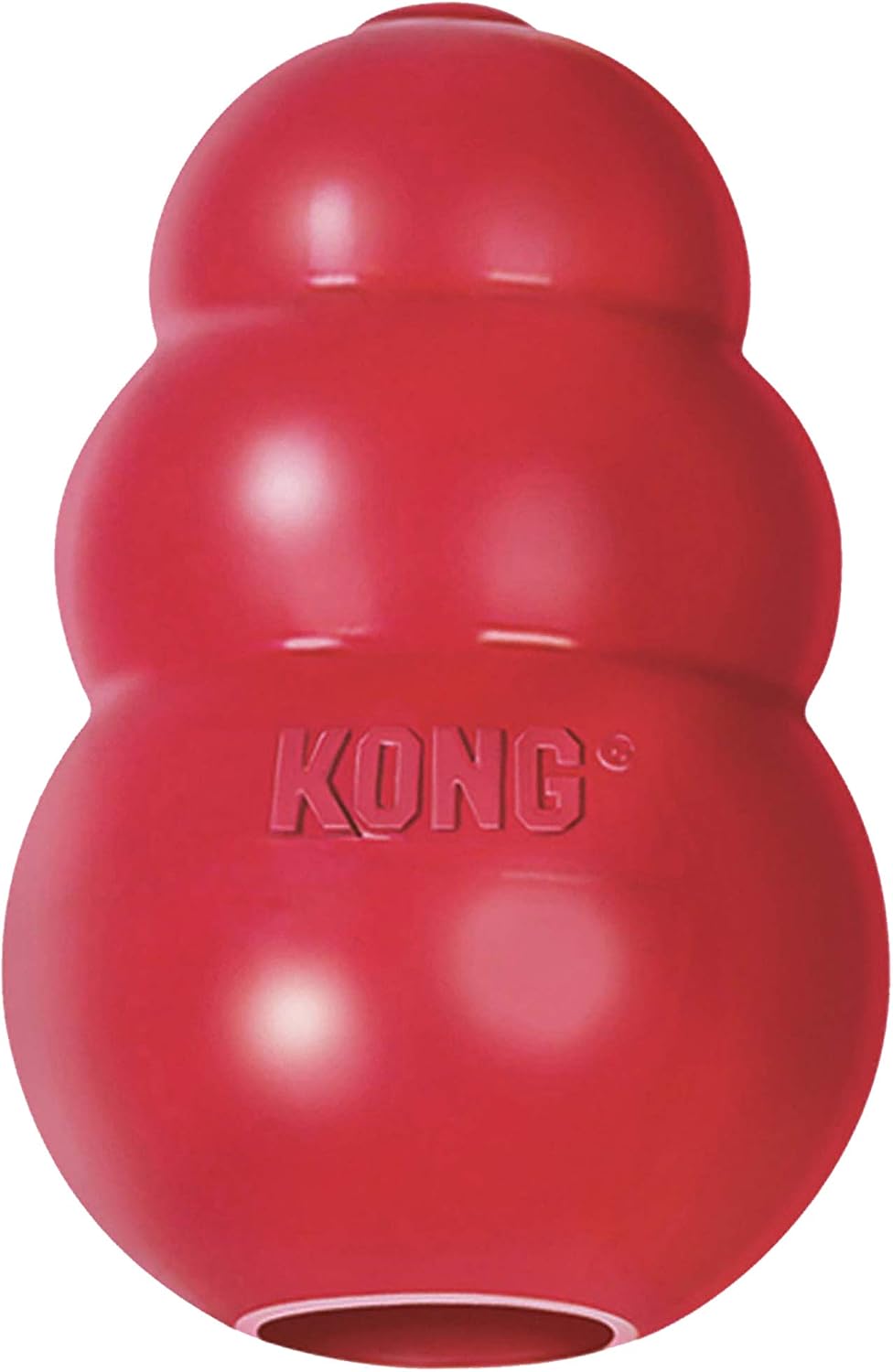 KONG Classic Dog Toy, Natural Red Rubber, Stuffable Treat Dispenser Chew Toy, Large